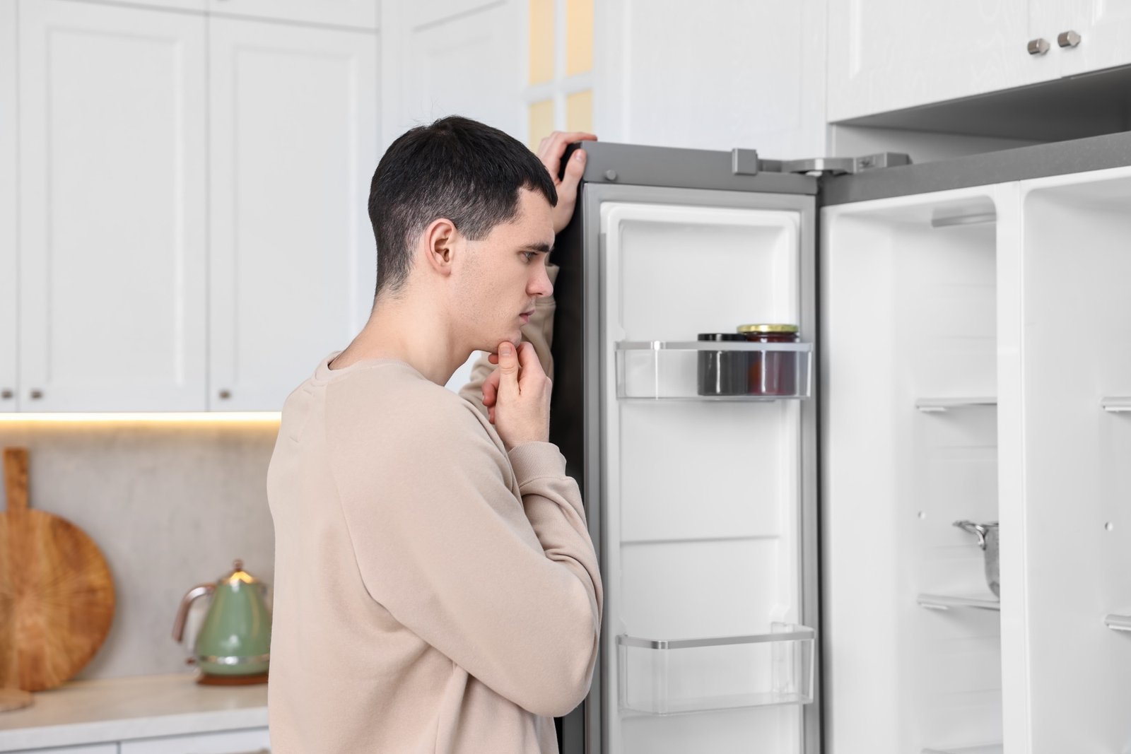 Unteres Scharnier einer Kühlschranktür